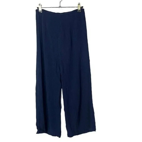 Lulu's Navy Blue High Rise Cropped Wide Leg Pants S - Picture 2 of 4